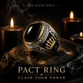 Black Stone Pact Ring – Protection Talisman, Personal Power Vow Ring, Energy Shield Jewelry.
