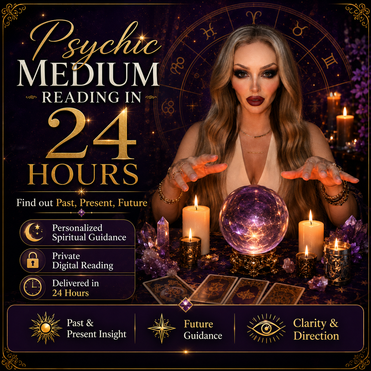Psychic Medium Reading in 24 Hours - Find out Past, Present, Future