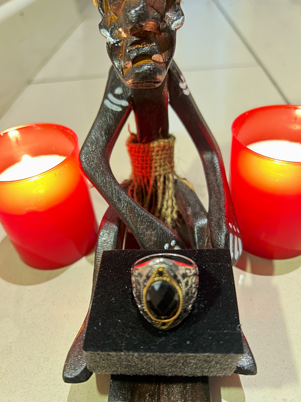 Black Stone Ring | Love, Dominance, Confidence, Aura Protection Manifestation Jewelry